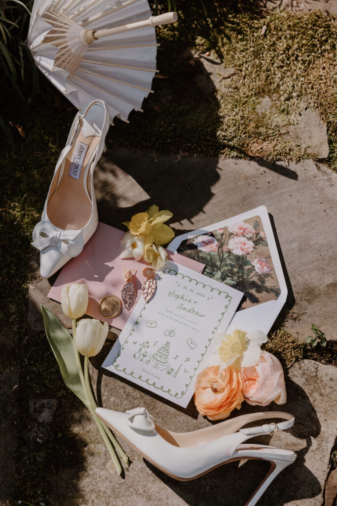 wedding flatlay details